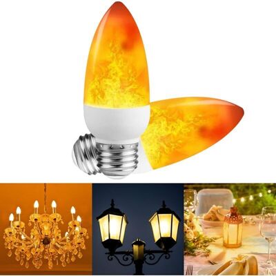 PELTOR 【2pcs】e27 Led Bougie Flamme Ampoule Atmosphère Ampoule Décorative - Publicité PELTOR 【2pcs】e27 Led Bougie Flamme Ampoule Atmosphère Ampoule Décorative - Publicité