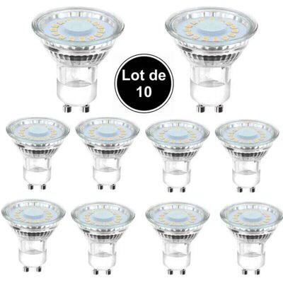 BRAST 10 Ampoules Led Gu10 Équivalentes À Une Ampoule Halogène De 50 W, 4 W, Éclairage Blanc Lumière Du Jour 6500 K, Faisceau Coudé À 120°. Publicité BRAST 10 Ampoules Led Gu10 Équivalentes À Une Ampoule Halogène De 50 W, 4 W, Éclairage Blanc Lumière Du Jour 6500 K, Faisceau Coudé À 120°. Publicité