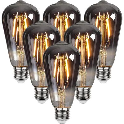 MOXIE Ampoule Edison,6 Pièces E27 St64 4w Ampoule Led Vintage Lampe Décorative Ampoules Rétro Filament Ampoule Antique Blanc Chaud Pour Restaurant, Café, Windows,showrooms,ampoules À Incandescence - Publicité MOXIE Ampoule Edison,6 Pièces E27 St64 4w Ampoule Led Vintage Lampe Décorative Ampoules Rétro Filament Ampoule Antique Blanc Chaud Pour Restaurant, Café, Windows,showrooms,ampoules À Incandescence - Publicité