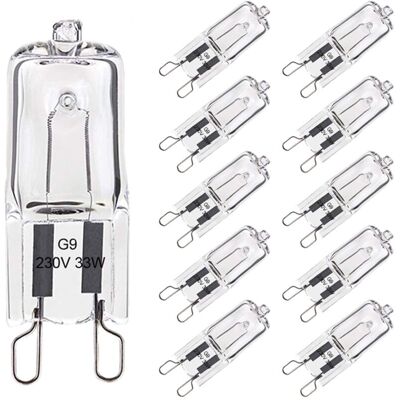 Melissa Lot De 10 Ampoule G9 33w Blanc Chaud, Halogène G9 Pour Four Tolérance De 300°c, G9 Ampoules Capsule Filament 420lm 230v - Publicité Melissa Lot De 10 Ampoule G9 33w Blanc Chaud, Halogène G9 Pour Four Tolérance De 300°c, G9 Ampoules Capsule Filament 420lm 230v - Publicité