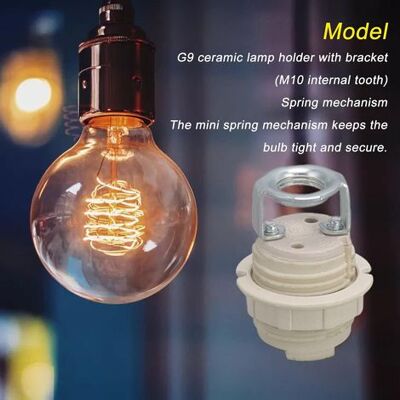 SANS MARQUE Kit De Support De Lampe En Céramique G9 Douille De Lumière Durable Support De Lampe À Base D'Ampoule Pour La Maison, La Chambre À Coucher, La Cuisine - Publicité SANS MARQUE Kit De Support De Lampe En Céramique G9 Douille De Lumière Durable Support De Lampe À Base D'Ampoule Pour La Maison, La Chambre À Coucher, La Cuisine - Publicité