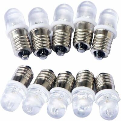 SANS MARQUE 10pcs E10 12v Spot Ampoule Led Lampes Blanc Chaud - Publicité SANS MARQUE 10pcs E10 12v Spot Ampoule Led Lampes Blanc Chaud - Publicité