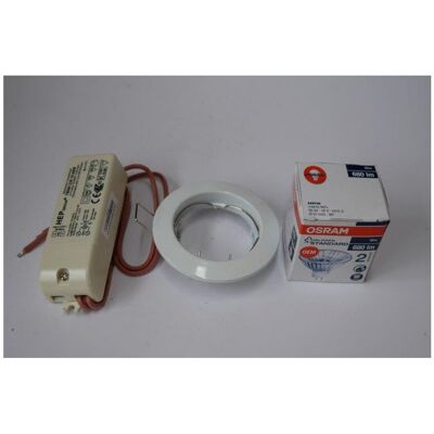 Kit Spot Encastré Blanc Fixe Ø 78mm Ampoule Halogène 50w 3200k Culot Gu5.3 12v Dimmable Ip20 Fixo 2 Aric - Publicité Kit Spot Encastré Blanc Fixe Ø 78mm Ampoule Halogène 50w 3200k Culot Gu5.3 12v Dimmable Ip20 Fixo 2 Aric - Publicité