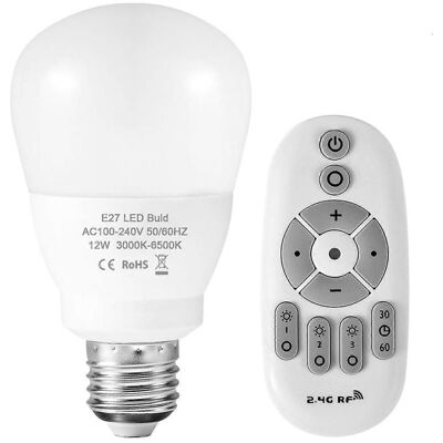 Cellfast Ampoules Led E27 À Intensité Variable Ac85-265 V 12 W Avec Télécommande Sans Fil Rf - Publicité Cellfast Ampoules Led E27 À Intensité Variable Ac85-265 V 12 W Avec Télécommande Sans Fil Rf - Publicité