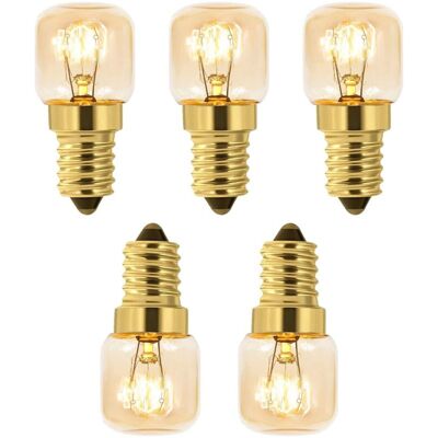 MOXIE Lot De 5 Ampoule À Sel 15w E14 T22, Incandescence Blanc Chaud 2700k, 80lm, Ac 230v, Ampoule Four 15w 300°, Pour Four, Frigo, Lampe De Sel, Fours Grill - Publicité MOXIE Lot De 5 Ampoule À Sel 15w E14 T22, Incandescence Blanc Chaud 2700k, 80lm, Ac 230v, Ampoule Four 15w 300°, Pour Four, Frigo, Lampe De Sel, Fours Grill - Publicité