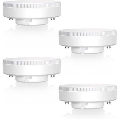 SANS MARQUE Ampoule Gx53 Led 7w, Blanc Chaud 2700k, Non Dimmable, Équivalent À 50w Halogène, Ampoule Led Gx53 Spot Pour Armoires, Vitrines, 180°, Ac 220v, 650lm, Lot De 4 - Publicité SANS MARQUE Ampoule Gx53 Led 7w, Blanc Chaud 2700k, Non Dimmable, Équivalent À 50w Halogène, Ampoule Led Gx53 Spot Pour Armoires, Vitrines, 180°, Ac 220v, 650lm, Lot De 4 - Publicité