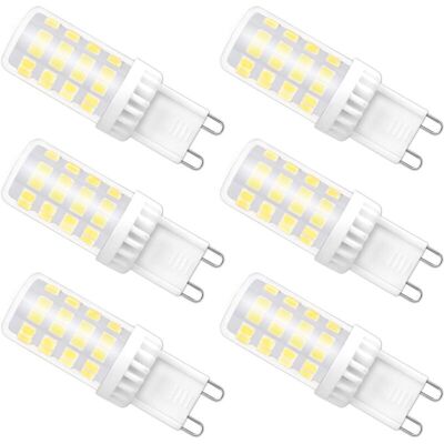 Melissa Ampoule Led G9 Non Dimmable, 4w Équivalent À 40w Halogène Lumière, Blanc Froid 6000k, 480lm, Lampe Led G9 220v, 360°larges Angle De Faisceau, 51 2835 Smd, Paquet De 6 - Publicité Melissa Ampoule Led G9 Non Dimmable, 4w Équivalent À 40w Halogène Lumière, Blanc Froid 6000k, 480lm, Lampe Led G9 220v, 360°larges Angle De Faisceau, 51 2835 Smd, Paquet De 6 - Publicité
