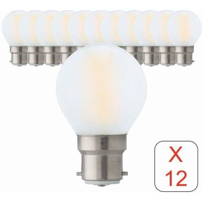 ACKERMAN Lot De 12 Ampoules Led À Filament B22 Sphériques, 4 W, 470 Lm, 2700 K – Garantie 2 Ans - Publicité ACKERMAN Lot De 12 Ampoules Led À Filament B22 Sphériques, 4 W, 470 Lm, 2700 K – Garantie 2 Ans - Publicité