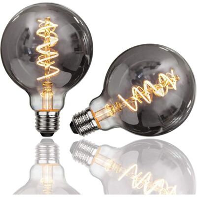 MOXIE Ampoule Edison,2 Pièces E27 G95 4w Ampoule Led Vintage Lampe Décorative Ampoules Rétro Filament Ampoule Antique Blanc Chaud Pour Restaurant, Café, Windows,showrooms,ampoules À Incandescence - Publicité MOXIE Ampoule Edison,2 Pièces E27 G95 4w Ampoule Led Vintage Lampe Décorative Ampoules Rétro Filament Ampoule Antique Blanc Chaud Pour Restaurant, Café, Windows,showrooms,ampoules À Incandescence - Publicité