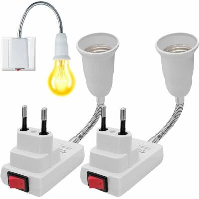 BRINSEA Douille E27 Avec Interrupteur Sans Fil, 2 Pièces 360 Degrés Réglable Support Ampoule E27, Adaptateur Douille Ampoule, Pour Bureau Chambre Cuisine, Lampe De Lecture Au Lit (sans Ampoule) - Publicité BRINSEA Douille E27 Avec Interrupteur Sans Fil, 2 Pièces 360 Degrés Réglable Support Ampoule E27, Adaptateur Douille Ampoule, Pour Bureau Chambre Cuisine, Lampe De Lecture Au Lit (sans Ampoule) - Publicité