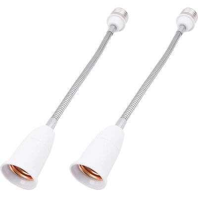 SANS MARQUE Lot De 2 Adaptateurs D'Extension Flexibles En Col De Cygne E27 Pour Extension D'Ampoule - 28 Cm - Publicité SANS MARQUE Lot De 2 Adaptateurs D'Extension Flexibles En Col De Cygne E27 Pour Extension D'Ampoule - 28 Cm - Publicité