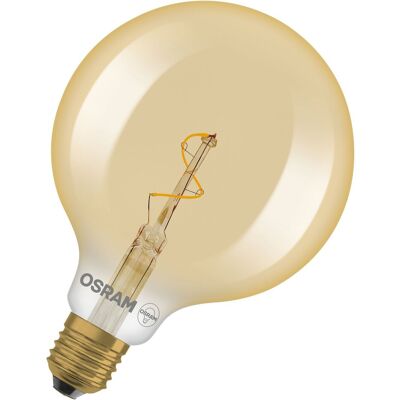 Lampe Led Osram Vintage 1906 Globe G125, 1,8 W (30 Lm), Blanc Chaud 2200 K, Boîtier En Verre Doré, Culot E27, Design Boule Extra-large, Édition Vintage - Publicité Lampe Led Osram Vintage 1906 Globe G125, 1,8 W (30 Lm), Blanc Chaud 2200 K, Boîtier En Verre Doré, Culot E27, Design Boule Extra-large, Édition Vintage - Publicité
