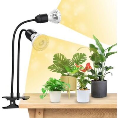 Vision Lampe De Croissance Led Pour Plantes D'Intérieur, Spectre Complet, Avec 2 Ampoules Led E27 Détachables De 80 Led Pour La Germination, La Croissance Et La Floraison - Noire - Publicité Vision Lampe De Croissance Led Pour Plantes D'Intérieur, Spectre Complet, Avec 2 Ampoules Led E27 Détachables De 80 Led Pour La Germination, La Croissance Et La Floraison - Noire - Publicité