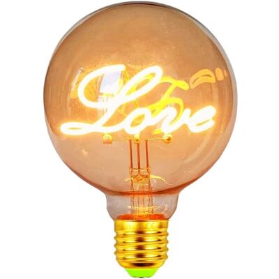MOXIE Ampoule Led G95 4w Dimmable 2000kelvin 220-240v Love Edison Ampoule Décorative E27 - Publicité MOXIE Ampoule Led G95 4w Dimmable 2000kelvin 220-240v Love Edison Ampoule Décorative E27 - Publicité