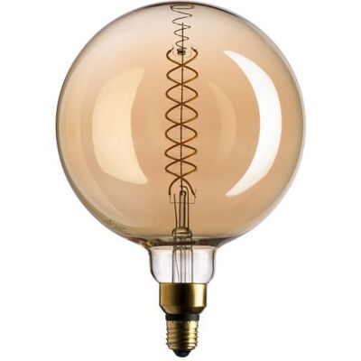 BOT LIGHTING Ampoule Led Globe Xl Géante Ø200 Mm – 8w – 500 Lm – 2000 K – Filament Spirale – Verre Ambré Doré - Publicité BOT LIGHTING Ampoule Led Globe Xl Géante Ø200 Mm – 8w – 500 Lm – 2000 K – Filament Spirale – Verre Ambré Doré - Publicité