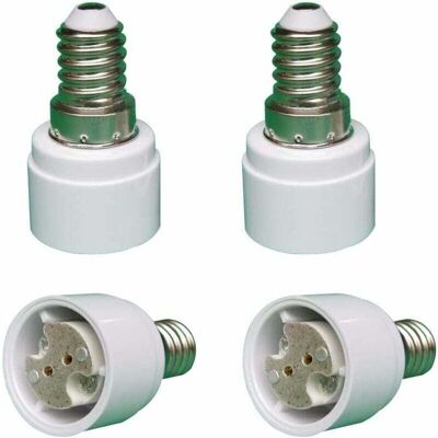 OEM Lot De 4 Adaptateurs De Culot E14 Vers G4 Mr16 Gu5.3 Gu4 Pour Ampoule Led Ou Halogène-crezuo - Publicité OEM Lot De 4 Adaptateurs De Culot E14 Vers G4 Mr16 Gu5.3 Gu4 Pour Ampoule Led Ou Halogène-crezuo - Publicité