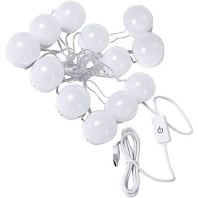 URSUS 1 Ensemble D'Ampoules Devant Le Miroir, Lumière Led Pour Miroir De Maquillage, Lumières Led Pour Miroir, Ampoule Usb, Ampoules Led Pour Miroir De Maquillage, Coiffeuse, Phare Blanc - Publicité URSUS 1 Ensemble D'Ampoules Devant Le Miroir, Lumière Led Pour Miroir De Maquillage, Lumières Led Pour Miroir, Ampoule Usb, Ampoules Led Pour Miroir De Maquillage, Coiffeuse, Phare Blanc - Publicité