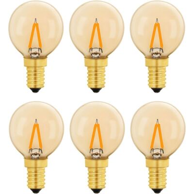 Melissa G40 Vintage Mini Ampoule E14 Led 1w, Ambre Edison Ampoule E14 De Remplacement 10w Pour Lumières Décoratives, Blanc Chaud 2200k, Non Dimmable, Lot De 6 - Publicité Melissa G40 Vintage Mini Ampoule E14 Led 1w, Ambre Edison Ampoule E14 De Remplacement 10w Pour Lumières Décoratives, Blanc Chaud 2200k, Non Dimmable, Lot De 6 - Publicité