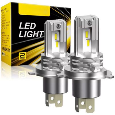 ABYSSE Ampoule Led H4 6500k Lumière Blanche Forte, 400% Plus Lumineuse,adaptée Pour Ampoule De Phare De Voiture,dc 12v,1:1 Plug And Play (2 Ampoules) - Publicité ABYSSE Ampoule Led H4 6500k Lumière Blanche Forte, 400% Plus Lumineuse,adaptée Pour Ampoule De Phare De Voiture,dc 12v,1:1 Plug And Play (2 Ampoules) - Publicité