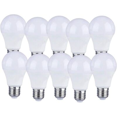 URSUS Lot De 10 Lot De 10 Ampoules Led E27 9w A60 - Lumière Blanche Chaud 4000k - 806 Lumen - Publicité URSUS Lot De 10 Lot De 10 Ampoules Led E27 9w A60 - Lumière Blanche Chaud 4000k - 806 Lumen - Publicité