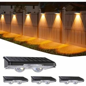 TEHTUY Applique Murale Exterieur Solaire Lot De 4, Ip44 Étanche Lampe Solaire Exterieur Avec 11 Modes, Blanc Chaud & Blanc Froid & Multicolore Applique Solaire Exterieur Pour Jardin, Murale, Terrasse - Publicité TEHTUY Applique Murale Exterieur Solaire Lot De 4, Ip44 Étanche Lampe Solaire Exterieur Avec 11 Modes, Blanc Chaud & Blanc Froid & Multicolore Applique Solaire Exterieur Pour Jardin, Murale, Terrasse - Publicité