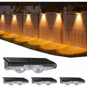 OEM Applique Murale Exterieur Solaire Lot De 4, Ip44 Étanche Lampe Solaire Exterieur Avec 11 Modes, Blanc Chaud & Blanc Froid & Multicolore Applique Solaire Exterieur Pour Jardin, Murale, Terrasse [classe - Publicité OEM Applique Murale Exterieur Solaire Lot De 4, Ip44 Étanche Lampe Solaire Exterieur Avec 11 Modes, Blanc Chaud & Blanc Froid & Multicolore Applique Solaire Exterieur Pour Jardin, Murale, Terrasse [classe - Publicité