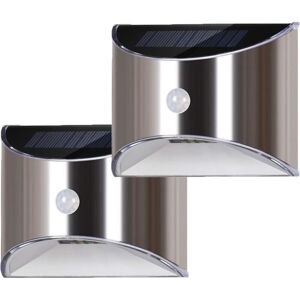 XISRENS Applique Murale Solaire Led Pour Jardin, Terrasse, Allée, Clôture, Escaliers, Éclairage Extérieur Étanche En Acier Inoxydable Avec Détecteur De Mouvement, Blanc Froid - Publicité XISRENS Applique Murale Solaire Led Pour Jardin, Terrasse, Allée, Clôture, Escaliers, Éclairage Extérieur Étanche En Acier Inoxydable Avec Détecteur De Mouvement, Blanc Froid - Publicité