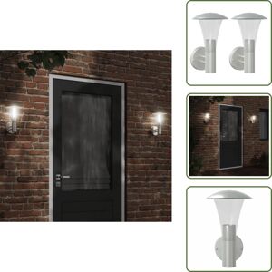 Vidaxl - Appliques Murales D'Extérieur 2pcs Argenté Acier Inoxydable - Applique Murale Exterieure - Éclairage Extérieur - Luminaire Mural - Lampadaire Extérieur - Lumieres Extérieures - Publicité Vidaxl - Appliques Murales D'Extérieur 2pcs Argenté Acier Inoxydable - Applique Murale Exterieure - Éclairage Extérieur - Luminaire Mural - Lampadaire Extérieur - Lumieres Extérieures - Publicité