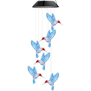 FITAGS Guirlande Solaire Carillons Éoliens Solaires Colibri Changeant De Couleur Lampes Solaires Mobiles Led Étanches Carillons Éoliens À Énergie Solaire Pour La Maison, La Cour, Le Jardin, La Décor - Publicité FITAGS Guirlande Solaire Carillons Éoliens Solaires Colibri Changeant De Couleur Lampes Solaires Mobiles Led Étanches Carillons Éoliens À Énergie Solaire Pour La Maison, La Cour, Le Jardin, La Décor - Publicité