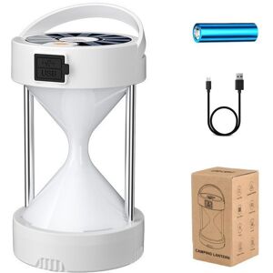 GOTRAYS Lampe Solaire De Camping Rechargeable Lanterne Led A Piles 1800mah Lampe Torche Lampes De Randonnée Lumière Solaire Extérieure Lampe Tente Pour Camping/pêche/coupure De Courant Blanc - Publicité GOTRAYS Lampe Solaire De Camping Rechargeable Lanterne Led A Piles 1800mah Lampe Torche Lampes De Randonnée Lumière Solaire Extérieure Lampe Tente Pour Camping/pêche/coupure De Courant Blanc - Publicité