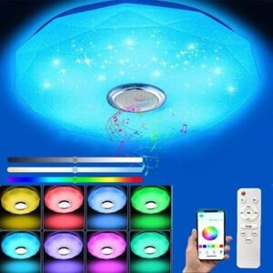 ALLIANDIS Plafonnier Led - 30 Cm De Diamètre + Bluetooth 36 W Rgb 7 Couleurs + Application Mobile + Télécommande - Intensité Variable - Publicité ALLIANDIS Plafonnier Led - 30 Cm De Diamètre + Bluetooth 36 W Rgb 7 Couleurs + Application Mobile + Télécommande - Intensité Variable - Publicité