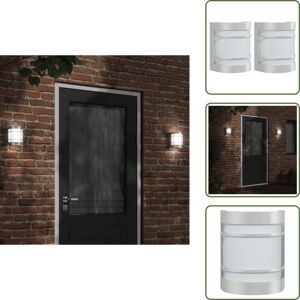 VIDAXL Appliques Murales D'Extérieur 2pcs Argenté Acier Inoxydable - Applique Murale Exterieure - Éclairage Extérieur - Luminaire Mural - Lumière Extérieure - Lampadaire Extérieur - The Living Store - Publicité VIDAXL Appliques Murales D'Extérieur 2pcs Argenté Acier Inoxydable - Applique Murale Exterieure - Éclairage Extérieur - Luminaire Mural - Lumière Extérieure - Lampadaire Extérieur - The Living Store - Publicité