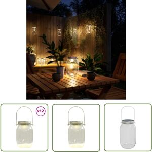 VIDAXL Lampe Solaire En Verre D'Extérieur 12 Pcs Blanc Chaud - Lampes Solaires Extérieures - Éclairage Extérieur - Luminaire Solaire - Lanterne Solaire - Lumieres Décoratives - The Living Store - Publicité VIDAXL Lampe Solaire En Verre D'Extérieur 12 Pcs Blanc Chaud - Lampes Solaires Extérieures - Éclairage Extérieur - Luminaire Solaire - Lanterne Solaire - Lumieres Décoratives - The Living Store - Publicité