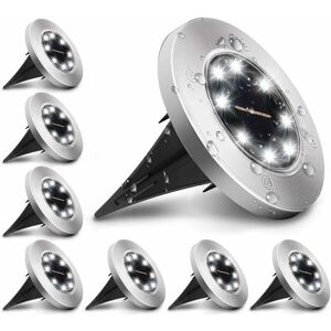 Ulisem 8 Pack Lampe Solaire Extérieur, Lumière Solaire Pour Jardin Au Sol, Étanche Ip65 Éclairage 8 Leds Blanc Froid 6000k Lampe Solaire Spot Encastrable Pour Chemin Terrasse Cour Allée [classe Énergé - Publicité Ulisem 8 Pack Lampe Solaire Extérieur, Lumière Solaire Pour Jardin Au Sol, Étanche Ip65 Éclairage 8 Leds Blanc Froid 6000k Lampe Solaire Spot Encastrable Pour Chemin Terrasse Cour Allée [classe Énergé - Publicité