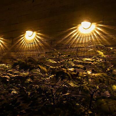 Generic Lot De 2 Led Lampes Solaire Applique Murale Extérieur Ip65 Étanche Éclairage Muraldécorative Lumière Blanc Chaud, Lampe De Clôture Mur Terrasse Jardin - Publicité Generic Lot De 2 Led Lampes Solaire Applique Murale Extérieur Ip65 Étanche Éclairage Muraldécorative Lumière Blanc Chaud, Lampe De Clôture Mur Terrasse Jardin - Publicité
