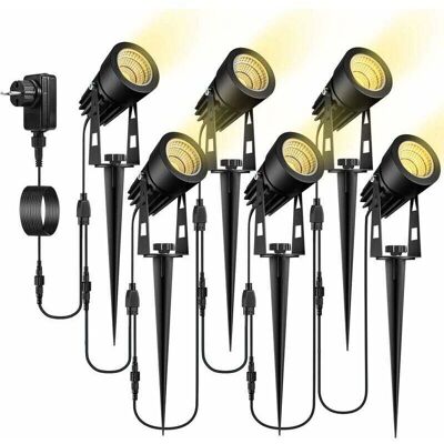 Melissa Lot De 6 Lampes De Jardin Avec Piquet - Projecteur Led Étanche Ip65 - Blanc Chaud - Publicité Melissa Lot De 6 Lampes De Jardin Avec Piquet - Projecteur Led Étanche Ip65 - Blanc Chaud - Publicité