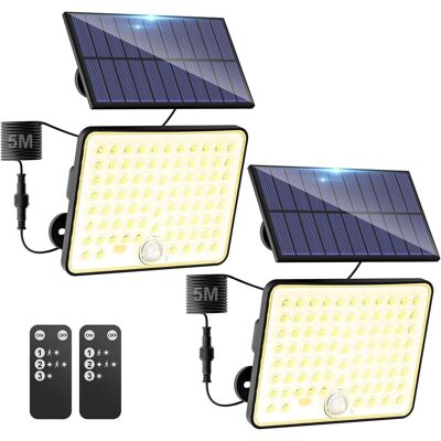 OEM 2 Pièce Lampe Solaire Exterieur Detecteur De Mouvement,led Convex Lenses Projecteur Solaire,3mode 1800mah Lumiere Solaire Exterieuré Tanchéité Ip65 Spot Extérieur Pour Jardin Garage Cour - Publicité OEM 2 Pièce Lampe Solaire Exterieur Detecteur De Mouvement,led Convex Lenses Projecteur Solaire,3mode 1800mah Lumiere Solaire Exterieuré Tanchéité Ip65 Spot Extérieur Pour Jardin Garage Cour - Publicité