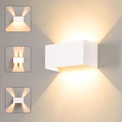 Melissa Applique Murale Led Intérieur/extérieur Ip65 Étanche - Moderne Réglable 3000k - Aluminium Blanc - Entrée, Salon, Chambre - Publicité Melissa Applique Murale Led Intérieur/extérieur Ip65 Étanche - Moderne Réglable 3000k - Aluminium Blanc - Entrée, Salon, Chambre - Publicité