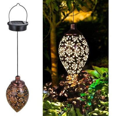 MOXIE Lanterne Solaire Décorative En Métal Pour Extérieur Arbre Patio - Publicité MOXIE Lanterne Solaire Décorative En Métal Pour Extérieur Arbre Patio - Publicité