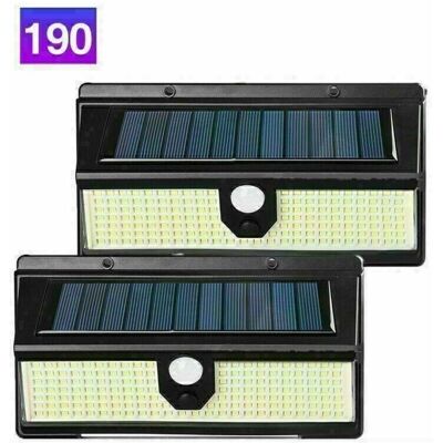 SANS MARQUE 190 Led Lampe Solaire Extérieur, Éclairage Solaire Extérieur Avec Détecteur De Mouvement Étanche Spot Solaire Sans Fil Projecteur Led Lumière Extérieur Pour Jardin -2 Pack - Publicité SANS MARQUE 190 Led Lampe Solaire Extérieur, Éclairage Solaire Extérieur Avec Détecteur De Mouvement Étanche Spot Solaire Sans Fil Projecteur Led Lumière Extérieur Pour Jardin -2 Pack - Publicité