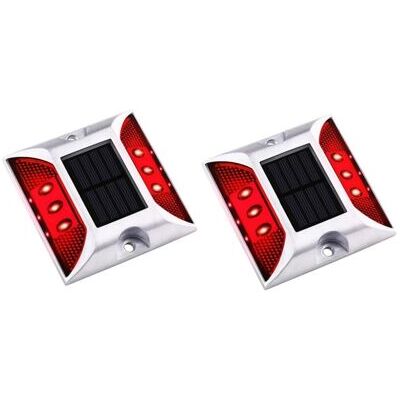 ABYSSE Lot De 2 Lumières Solaires Pour Jardin Et Quai – Lampes Étanches Ip67 Pour Allée, Escalier Et Pont Avec Marqueur Réfléchissant - Publicité ABYSSE Lot De 2 Lumières Solaires Pour Jardin Et Quai – Lampes Étanches Ip67 Pour Allée, Escalier Et Pont Avec Marqueur Réfléchissant - Publicité