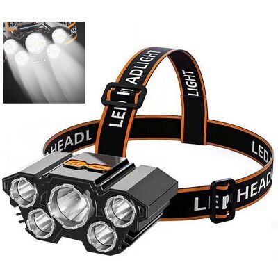 NONAME Lampe Frontale Led — Phare Rechargeable Ultra-lumineux Avec 4 Modes D'Éclairage Et Faisceau Réglable À 90° — Étanche, Zoomable (spot Et Projecteur) — Idéale Pour La Pêche, La Course À Pied, La Randonn - Publicité NONAME Lampe Frontale Led — Phare Rechargeable Ultra-lumineux Avec 4 Modes D'Éclairage Et Faisceau Réglable À 90° — Étanche, Zoomable (spot Et Projecteur) — Idéale Pour La Pêche, La Course À Pied, La Randonn - Publicité