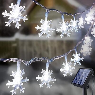 Generic Guirlande Lumineuse Exterieur Solaire, 12m 100 Led Flocon De Neige Lumières De Noël Étanche 8modes Décoration Lumière Pour Exterieur Interieur Jardin - Publicité Generic Guirlande Lumineuse Exterieur Solaire, 12m 100 Led Flocon De Neige Lumières De Noël Étanche 8modes Décoration Lumière Pour Exterieur Interieur Jardin - Publicité