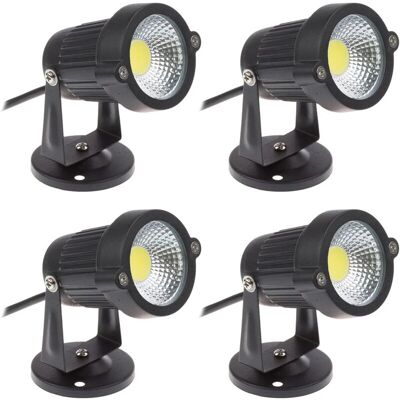 MOXIE Lot De 4 Spot Led Cob 5w 220v Spots Jardin Orientables Luminaires Extérieur Jardin Terrasse(blanc Froid) - Publicité MOXIE Lot De 4 Spot Led Cob 5w 220v Spots Jardin Orientables Luminaires Extérieur Jardin Terrasse(blanc Froid) - Publicité