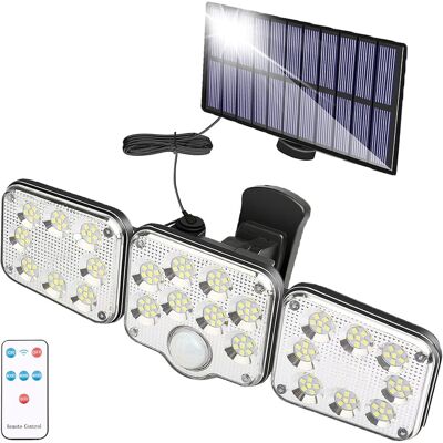 OEM Projecteur Solaire Extérieur À Détecteur De Mouvement 130 Led, 1300 Lumens, Lampe De Jardin Solaire, Câble De 5 M, Spot Mural Led Avec Télécommande, Étanche Ip65 - Publicité OEM Projecteur Solaire Extérieur À Détecteur De Mouvement 130 Led, 1300 Lumens, Lampe De Jardin Solaire, Câble De 5 M, Spot Mural Led Avec Télécommande, Étanche Ip65 - Publicité