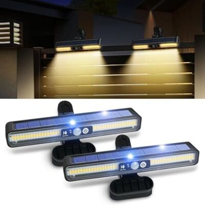 Scotch Lampes Solaires D'Extérieur, Lot De 2 Lampes Solaires À Pince Avec Détecteur De Mouvement, 36 Led, Applique Murale Solaire Pour Jardin, 2 Options De Montage, 3 Modes D'Éclairage, Idéa - Publicité Scotch Lampes Solaires D'Extérieur, Lot De 2 Lampes Solaires À Pince Avec Détecteur De Mouvement, 36 Led, Applique Murale Solaire Pour Jardin, 2 Options De Montage, 3 Modes D'Éclairage, Idéa - Publicité