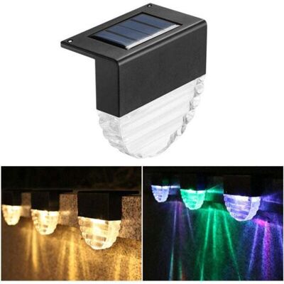 ABYSSE Solaire Étape Lumière, 4pcs Lampes Solaires De Terrasse Ip65 Étanche Avec Auto On/off Lumière Chaude Et Lumière De Couleur Éclairage Pour Marches Clôtures Décoration De Jardin Extérieur - Publicité ABYSSE Solaire Étape Lumière, 4pcs Lampes Solaires De Terrasse Ip65 Étanche Avec Auto On/off Lumière Chaude Et Lumière De Couleur Éclairage Pour Marches Clôtures Décoration De Jardin Extérieur - Publicité