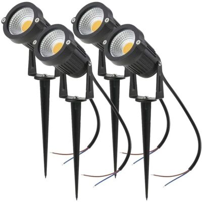 MOXIE Lot De 4 Spot Led Cob 5w 220v Spots Jardin Orientables Avec Piquet Luminaires Extérieur Jardin Terrasse(blanc Chaud) - Publicité MOXIE Lot De 4 Spot Led Cob 5w 220v Spots Jardin Orientables Avec Piquet Luminaires Extérieur Jardin Terrasse(blanc Chaud) - Publicité