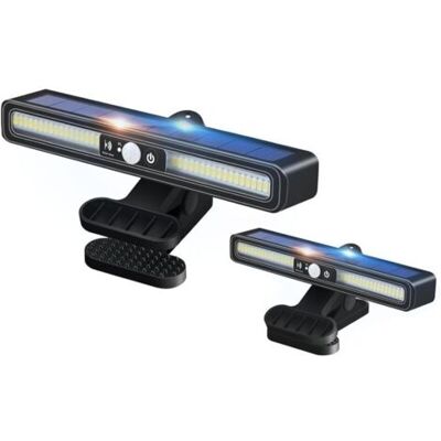 ABYSSE Lot De 2 Lampes Solaires Extérieur À Clipser Avec Détecteur De Mouvement, 3 Modes D'Éclairage Lampe Solaire Exterieur Étanche Projecteur Solaire Extérieur Pour Jardin Clôture (lumiere Chaude) - Publicité ABYSSE Lot De 2 Lampes Solaires Extérieur À Clipser Avec Détecteur De Mouvement, 3 Modes D'Éclairage Lampe Solaire Exterieur Étanche Projecteur Solaire Extérieur Pour Jardin Clôture (lumiere Chaude) - Publicité