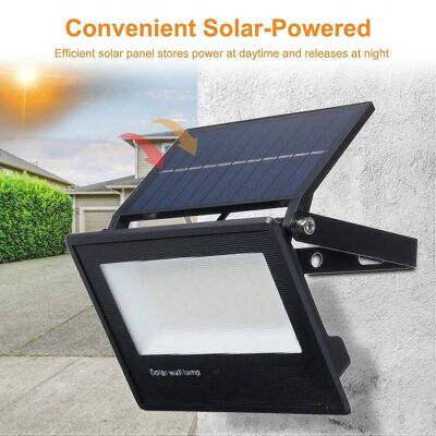 FLAMMKRAFT Applique Murale Solaire Avec Détecteur De Mouvement Infrarouge Pir, Éclairage Extérieur De Sécurité À Énergie Solaire - Publicité FLAMMKRAFT Applique Murale Solaire Avec Détecteur De Mouvement Infrarouge Pir, Éclairage Extérieur De Sécurité À Énergie Solaire - Publicité